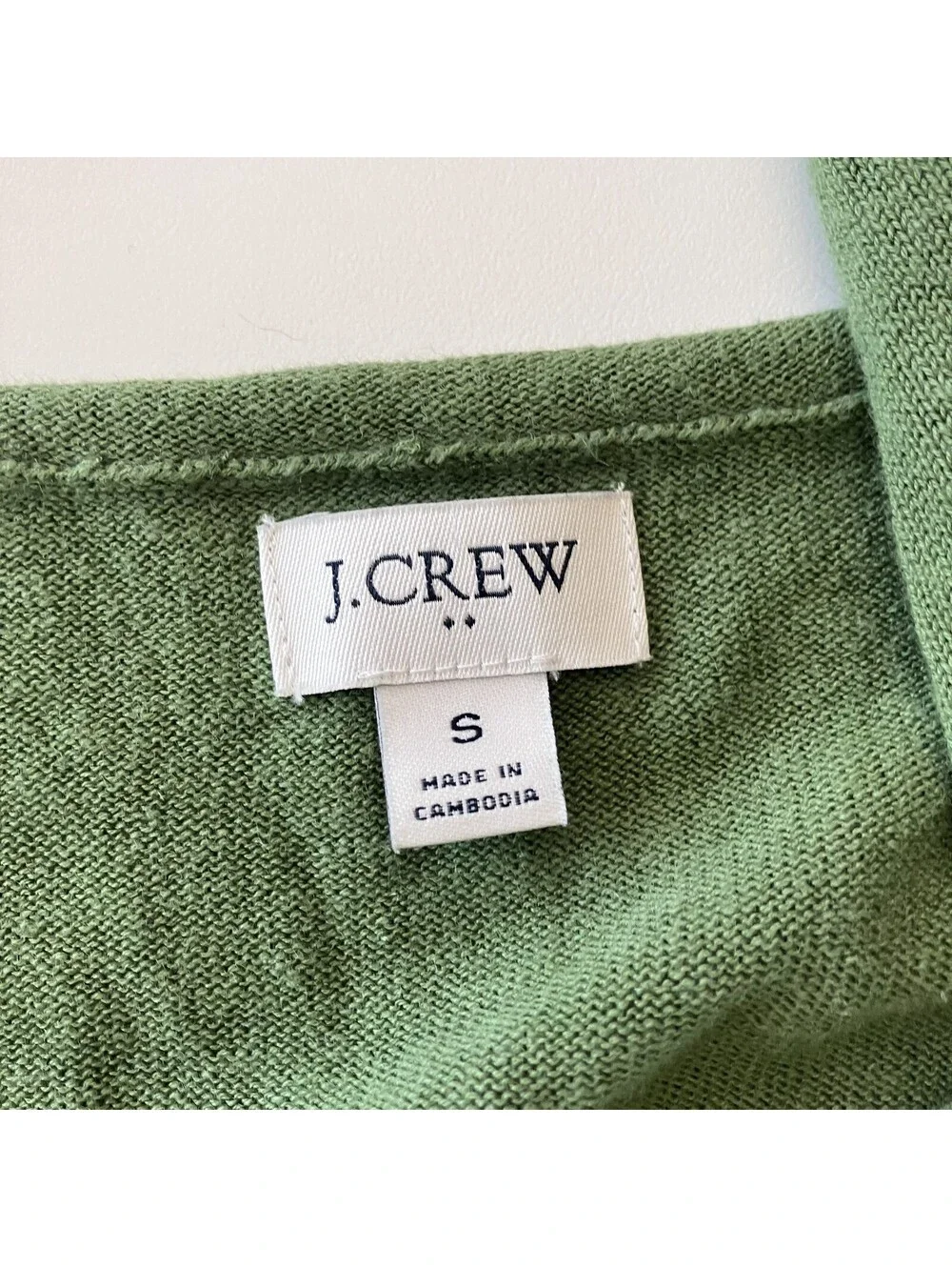 J.Crew Linen Roll Neck V Neck Sweater Forest Fairy Boho Goblin Luxe Earthy Small